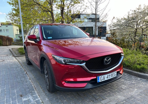 Mazda CX-5 cena 105000 przebieg: 116000, rok produkcji 2018 z Gdańsk małe 67